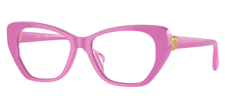 Versace Kids VK 3005U 5425 Irregular Plastic Pink Eyeglasses with Logo Stamped Demo Lenses