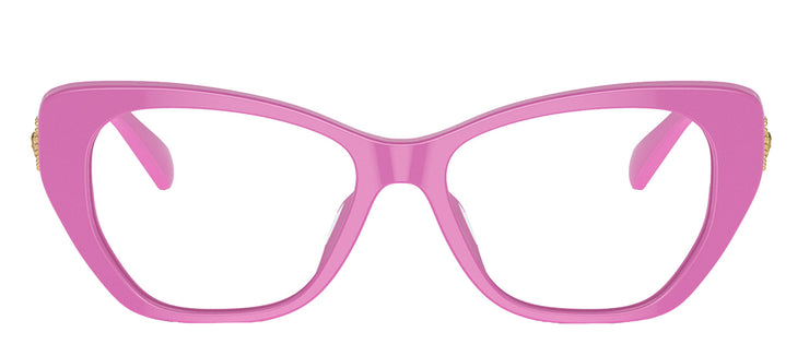 Versace Kids VK 3005U 5425 Irregular Plastic Pink Eyeglasses with Logo Stamped Demo Lenses