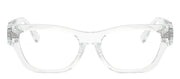 Versace Kids VK 3008U 148 Irregular Plastic Clear Eyeglasses with Logo Stamped Demo Lenses