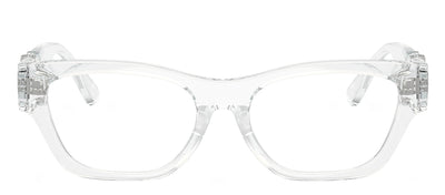 Versace Kids VK 3008U 148 Irregular Plastic Clear Eyeglasses with Logo Stamped Demo Lenses