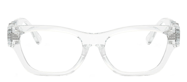 Versace Kids VK 3008U 148 Irregular Plastic Clear Eyeglasses with Logo Stamped Demo Lenses