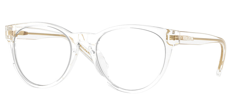 Versace Kids VK 3321U 148 Phantos Plastic Clear Eyeglasses with Logo Stamped Demo Lenses