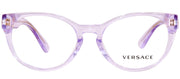Versace Kids VK 3323U 5372 Oval Plastic Pink Eyeglasses with Logo Stamped Demo Lenses