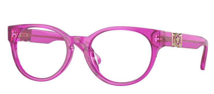 Versace Kids VK 3323U 5375 Oval Plastic Pink Eyeglasses with Logo Stamped Demo Lenses