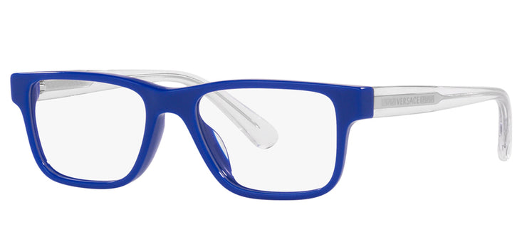 Versace Kids VK 3324U 5294 Rectangle Plastic Blue Eyeglasses with Logo Stamped Demo Lenses