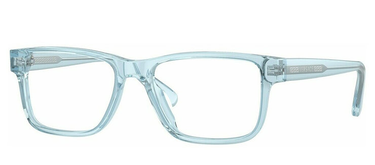 Versace VK 3324U 5378 Rectangle Plastic Blue Eyeglasses with Logo Stamped Demo Lenses