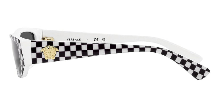 Versace KIDS VK 4002U 540187 Rectangle Plastic Patterned Sunglasses with Grey Lens