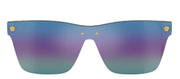 Versace KIDS VK 4004U 148/P1 Square Plastic Clear Sunglasses with Multicolor Mirror Lens
