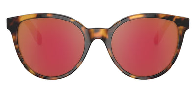 Versace Kids VK 4427U 51196Q Round Plastic Havana Sunglasses with Red Mirror Lens