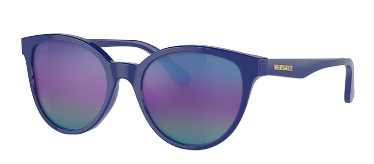 Versace KIDS VK 4427U 5294P1 Round Plastic Blue Sunglasses with Multicolor Mirror Lens