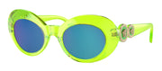 Versace KIDS VK 4428U 537125 Oval Plastic Green Sunglasses with Blue Mirror Lens