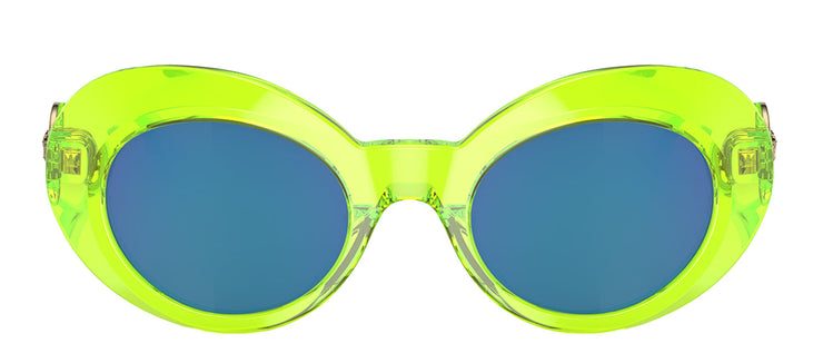 Versace KIDS VK 4428U 537125 Oval Plastic Green Sunglasses with Blue Mirror Lens