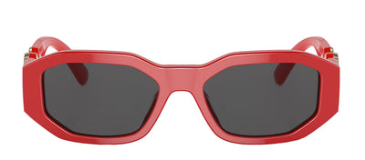Versace VK 4429U 506587 Irregular Plastic Red Sunglasses with Grey Lens