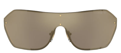 Vogue Eyewear VO 4302S 280/5A Shield Metal Gold Sunglasses with Brown Mirror Lens