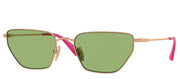 Vogue Eyewear VO 4316S 5152/2 Irregular Metal Gold Sunglasses with Green Lens