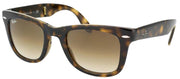 Ray-Ban Folding Wayfarer RB 4105 710/51 Wayfarer Plastic Tortoise/ Havana Sunglasses with Crystal Brown Gradient Lens