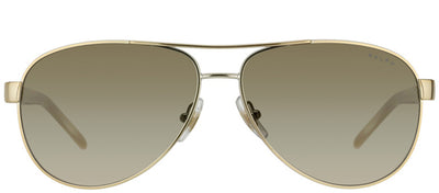 Ralph by Ralph Lauren RA 4004 101/13 Aviator Metal Gold Sunglasses with Brown Gradient Lens