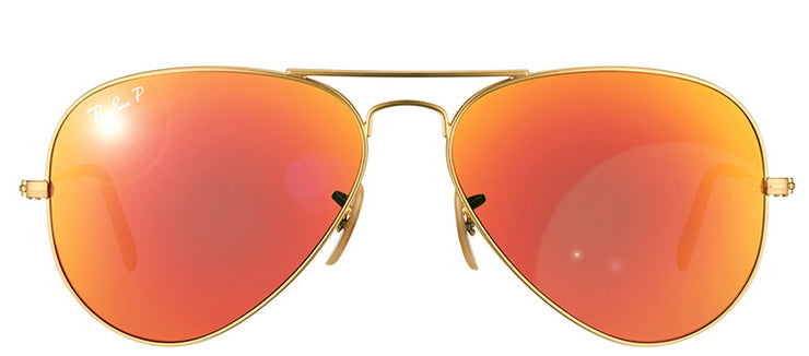 Ray-Ban Aviator Classic RB 3025 112/4D Aviator Metal Gold Sunglasses with Red Polarized Lens
