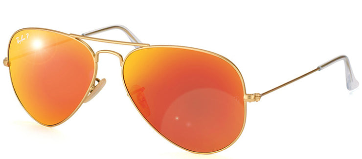 Ray-Ban Aviator Classic RB 3025 112/4D Aviator Metal Gold Sunglasses with Red Polarized Lens