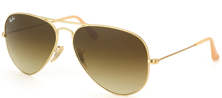 Ray-Ban RB 3025 112/85 Aviator Metal Gold Sunglasses with Brown Gradient Lens