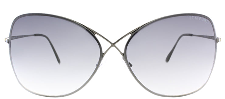Tom Ford Collete TF 250 08C Fashion Metal Black Sunglasses with Grey Gradient Lens