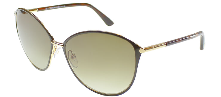 Tom Ford Penelope TF 320 28F Cat-Eye Metal Gold Sunglasses with Brown Gradient Lens