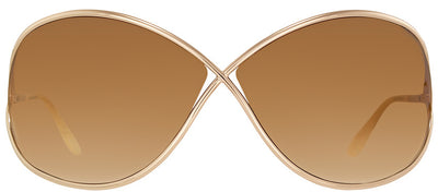Tom Ford Miranda TF 130 28F Fashion Metal Gold Sunglasses with Brown Gradient Lens
