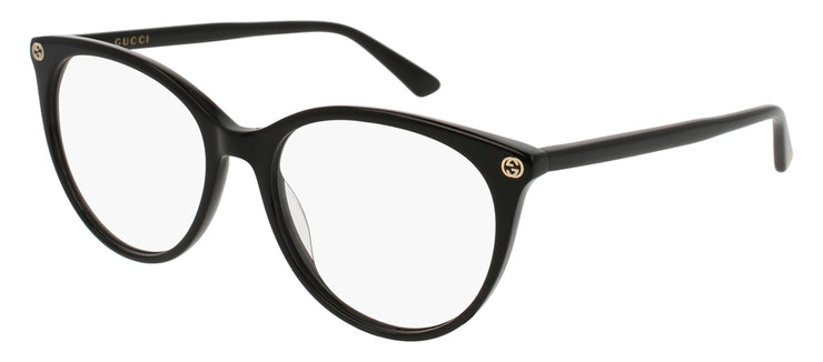 Gucci GG 0093O 001 Cat-Eye Acetate Black Eyeglasses with Demo Lens