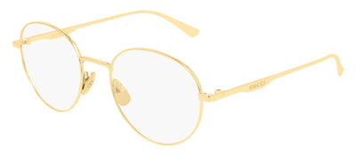 Gucci GG 0337O 008 Round Metal Gold Eyeglasses with Demo Lens