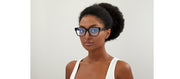 Saint Laurent SL M33/F 004 Square Acetate Havana Eyeglasses with Demo Lens