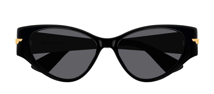 Bottega Veneta BV 1002S 001 Cat-Eye Acetate Black Sunglasses with Grey Lens