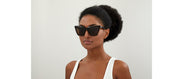 Balenciaga BB 0046S 002 Cat-Eye Acetate Havana Sunglasses with Brown Lens