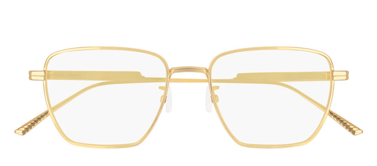 Bottega Veneta BV 1015O 002 Square Metal Gold Eyeglasses with Demo Lens
