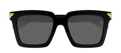 Bottega Veneta BV 1005S 001 Square Acetate Black Sunglasses with Grey Lens