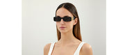 Balenciaga BB 0096S 001 Rectangle Acetate Black Sunglasses with Grey Lens