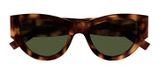 Saint Laurent SL M94 003 Cat-Eye Acetate Havana Sunglasses with Green Lens