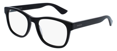 Gucci GG 0004ON 001 Rectangle Acetate Black Eyeglasses with Demo Lens