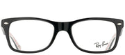 Ray-Ban RX 5228 5014 Rectangle Plastic Black Eyeglasses with Demo Lens
