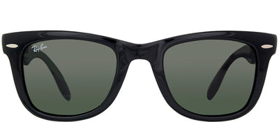 Ray-Ban RB 4105 601 Wayfarer Plastic Black Sunglasses with Green Lens