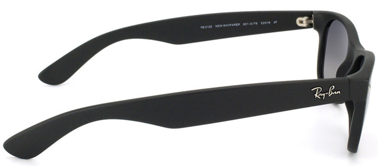 Ray-Ban New Wayfarer RB 2132 601S78 Wayfarer Plastic Black Sunglasses with Grey Gradient Polarized Lens