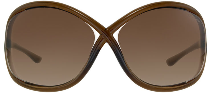 Tom Ford Whitney TF 9 692 Fashion Plastic Brown Sunglasses with Brown Gradient Lens