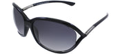 Tom Ford Jennifer TF 8 01B Fashion Plastic Black Sunglasses with Grey Gradient Lens