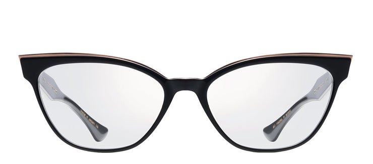 Dita FICTA DT DTX528-53-01-Z Cat-Eye Plastic Black Eyeglasses with Clear Lens