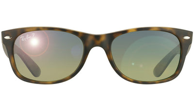Ray-Ban RB 2132 894/76 Wayfarer Plastic Tortoise/ Havana Sunglasses with Green Gradient Polarized Lens