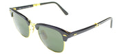 Ray-Ban RB 2176 901 Clubmaster Plastic Black Sunglasses with Green Lens