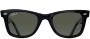 Ray-Ban RB 2140 901/58 Original Wayfarer Plastic Black Sunglasses with Crystal Green Lens