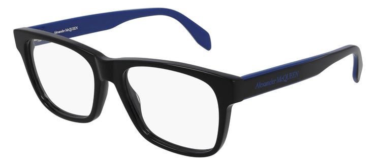 Alexander McQueen AM 0307O 004 Rectangle Acetate Black Eyeglasses with Demo Lens
