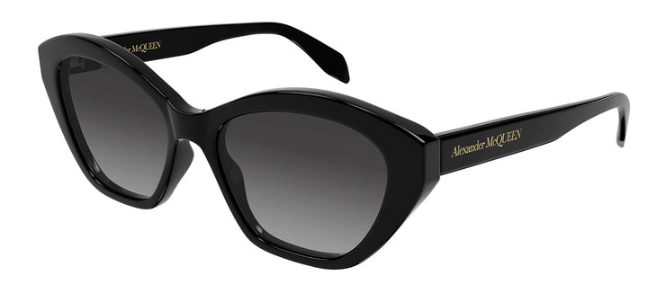 Alexander McQueen AM 0355S 001 Cat-Eye Plastic Black Sunglasses with Grey Gradient Lens