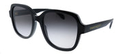 Alexander McQueen AM 300S 001 Square Acetate Black Sunglasses with Grey Gradient Lens