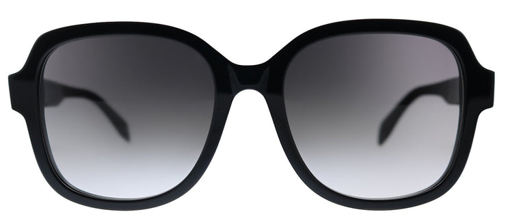 Alexander McQueen AM 300S 001 Square Acetate Black Sunglasses with Grey Gradient Lens